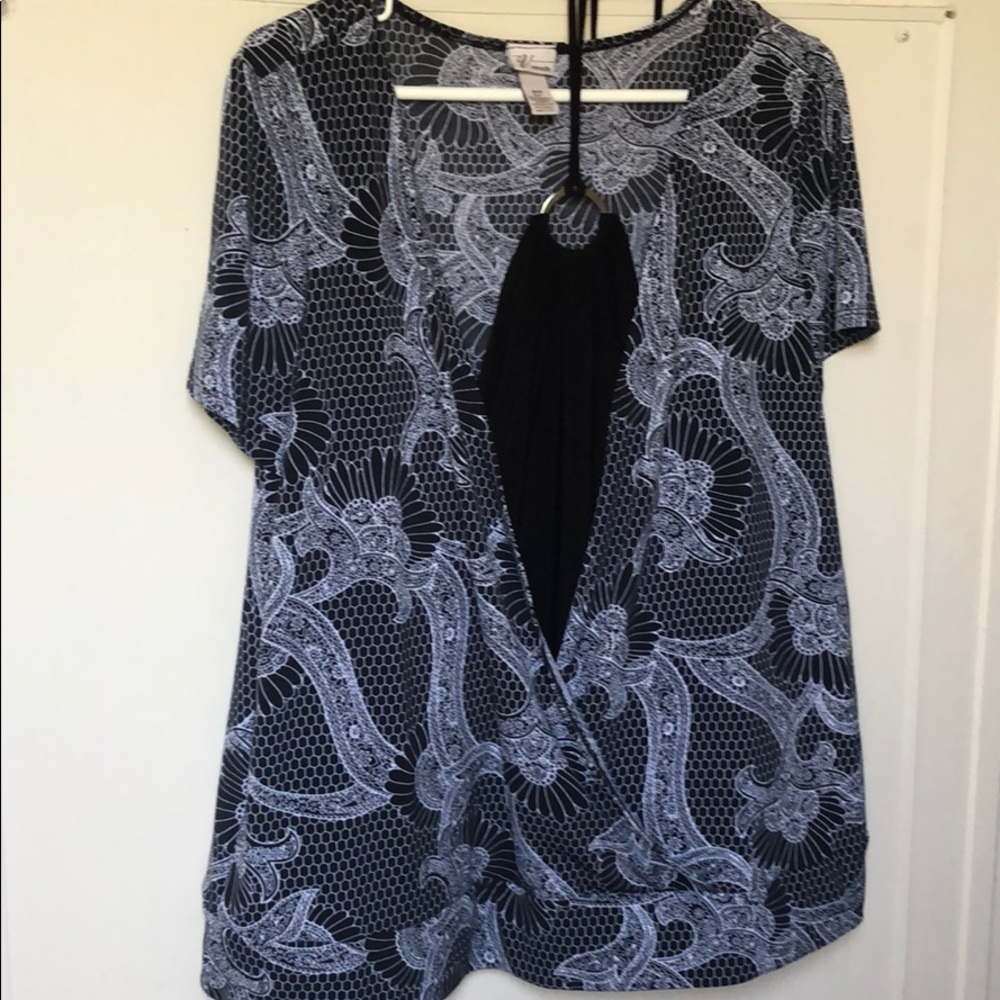 Venezia black and white top